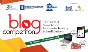 BLOG COMPETITION “SOCIAL MEDIA NATION : THE POWER OF SOCIAL MEDIA FOR CREATIVE INDUSTRY & SMALL BUSINESS”